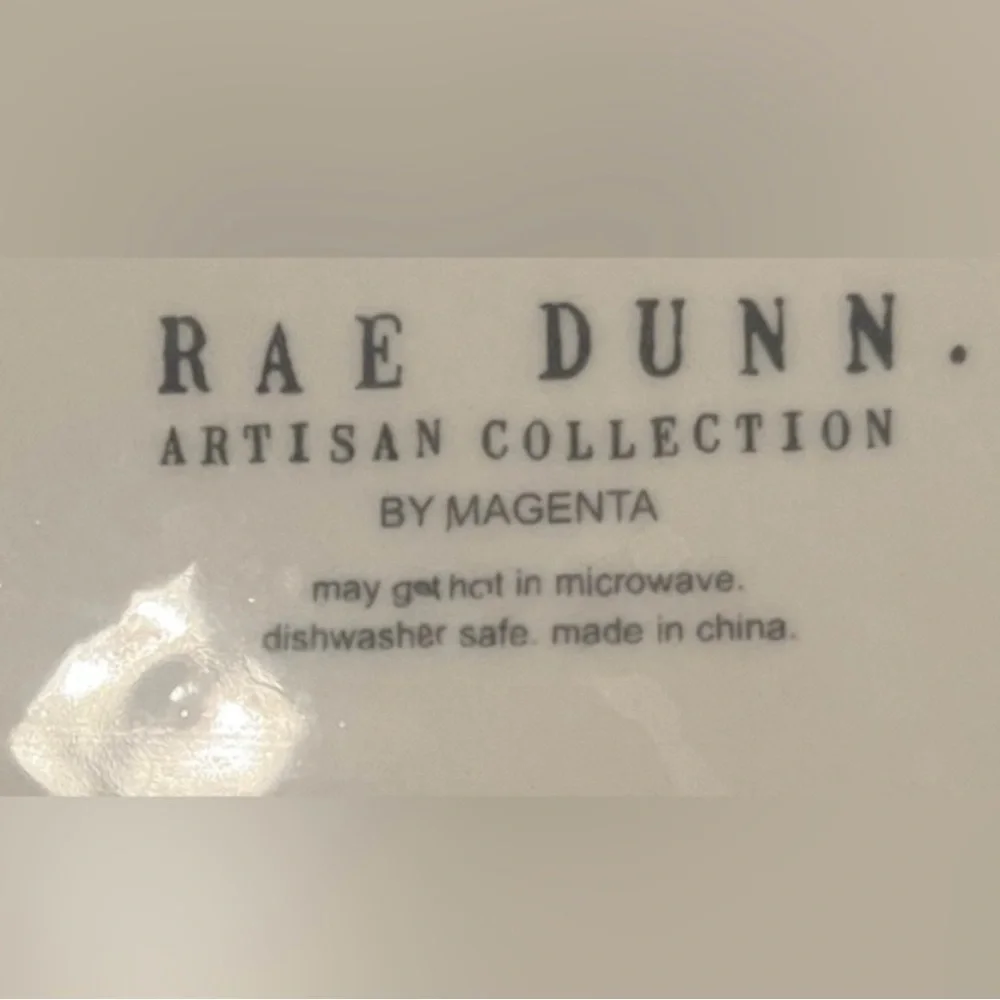 Rae Dunn Cream 'Chow Down' Dog Bowl